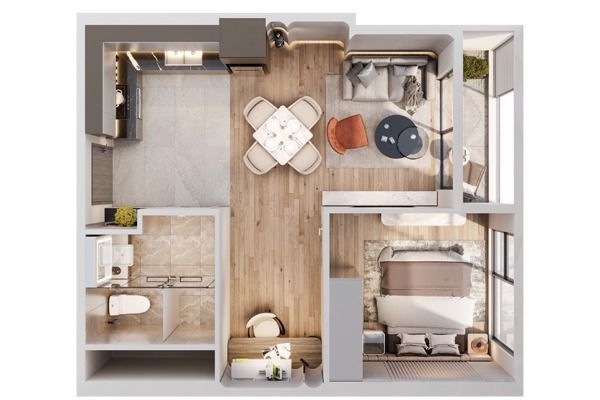 A.xx-01 | CĂN 01 TÒA Y4 - ATLANTIC (1 NGỦ+ | 45,5 m2) VIN CỔ LOA