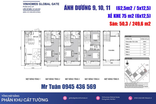 ÁNH DƯƠNG 10-05 | LAYOUT LIỀN KỀ VIN CỔ LOA (CĂN 62,5m2)
