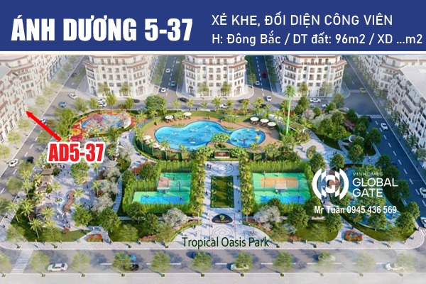 ÁNH DƯƠNG 5-37 NHÀ PHỐ XẺ KHE, VIEW CÔNG VIÊN Tropical Oasis