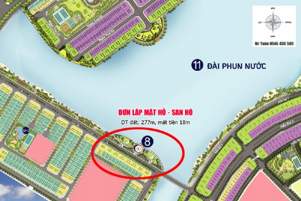 BÁN ĐƠN LẬP MẶT HỒ - SAN HÔ (277m)