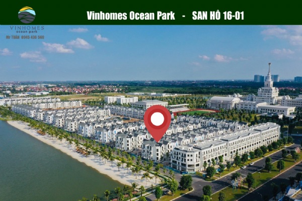 BIỆT THỰ SAN HÔ 16-01 (GÓC, MẶT HỒ 224m)