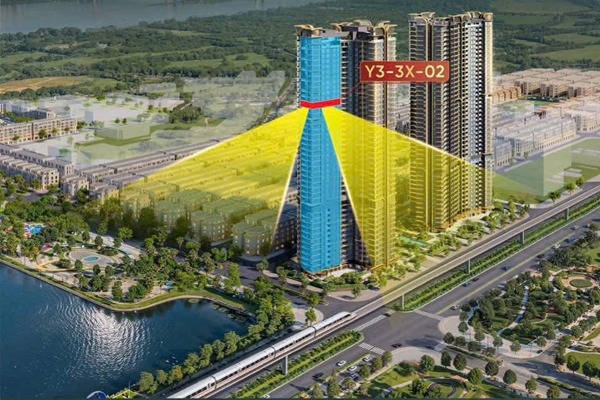 Căn 02 tòa Y3 (Góc 147,5m2 / 3 ngủ, view hồ, thang máy riêng) LUMIÈRE Essence Peak II