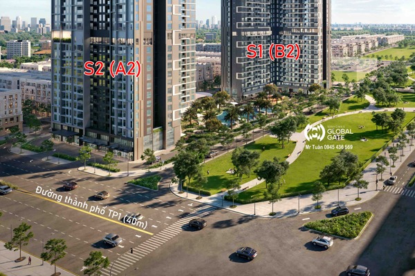 CĂN 09 | A2-xx-09 (57,9 m2/ 2 NGỦ / BC: TÂY BẮC, MẶT SẢNH)