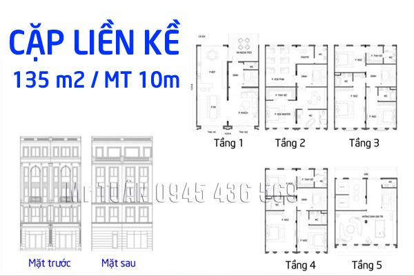 CẶP LIỀN KỀ NGÔI SAO 2 (135m2 / Mặt tiền 10m)
