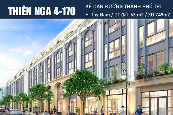 CẶP LIỀN KỀ THIÊN NGA 4-170, KẾ CẬN ĐƯỜNG THÀNH PHỐ TP1