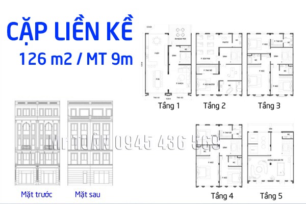 CẶP NHÀ PHỐ (126m2) THIÊN NGA 6