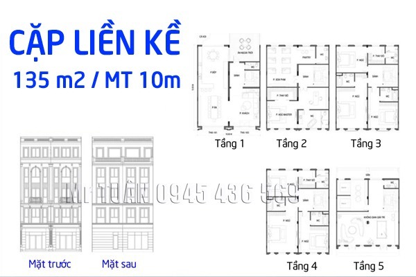 CẶP NHÀ PHỐ 135 m2 / MT 10m | NGÔI SAO 5-29