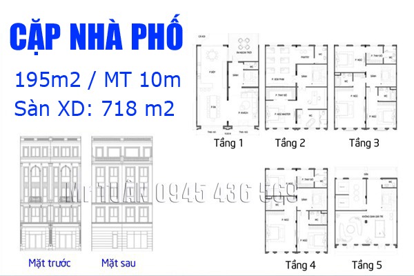 CẶP NHÀ PHỐ TP4.3 ĐƯỜNG THÀNH PHỐ (195 m2 / MT 10m)