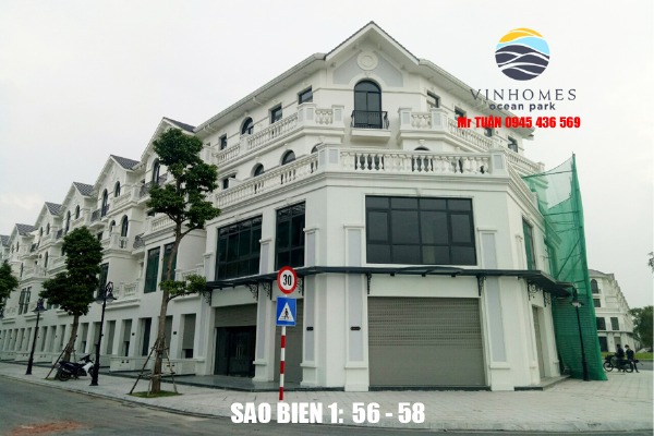CẶP SHOPHOUSE SAO BIỂN 1.56-58 (Góc 85.4m + 70m)