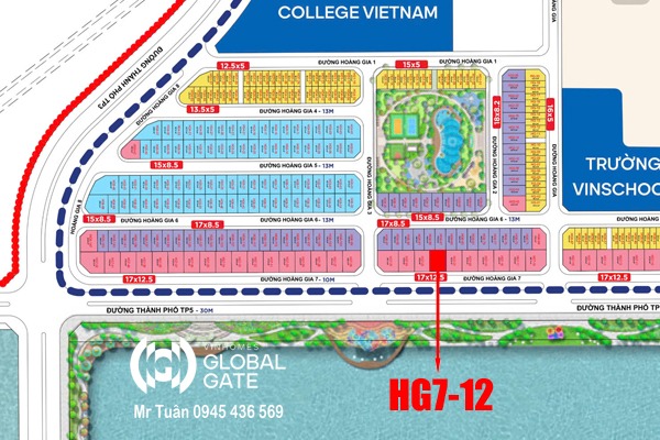 HG7-12 ĐƠN LẬP MẶT HỒ, HOÀNG GIA 7 VINHOMES GLOBAL GATE