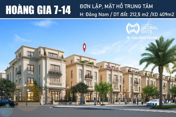 HG7-14 ĐƠN LẬP MẶT HỒ, HOÀNG GIA 7 VINHOMES GLOBAL GATE