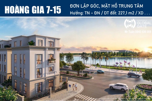 HG7-15 ĐƠN LẬP GÓC MẶT HỒ, VINHOMES GLOBAL GATE