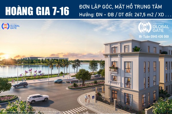 HG7-16 ĐƠN LẬP MẶT HỒ, HOÀNG GIA 7 VINHOMES GLOBAL GATE