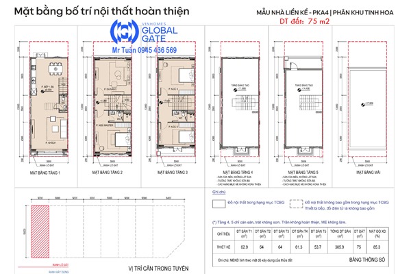 HOÀNG GIA 1-03 | LAYOUT NHÀ PHỐ 75m2, VIEW CÔNG VIÊN