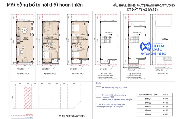 LAYOUT NHÀ PHỐ VIỄN ĐÔNG 2  (ĐẤT 75 m2)