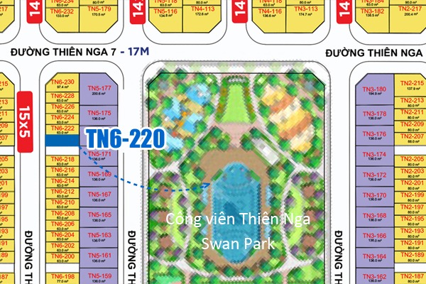 LIỀN KỀ GÓC ĐẦU HỒI phân khu TINH HOA | THIÊN NGA 6-220