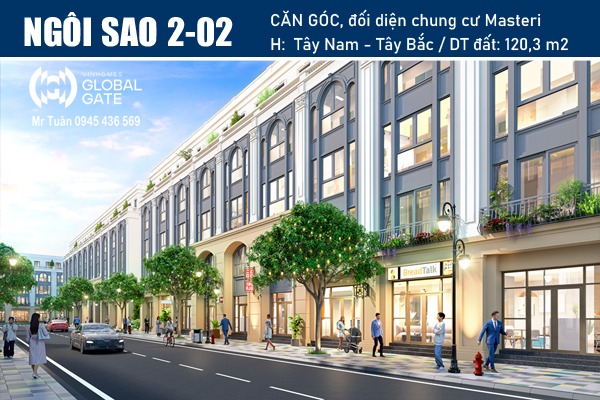 NGÔI SAO 2-02 LIỀN KỀ GÓC, ĐỐI DIỆN CHUNG CƯ MASTERI
