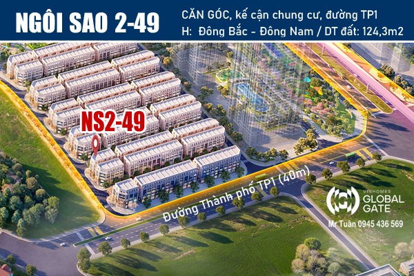 NGÔI SAO 2-49 LIỀN KỀ GÓC (124,3 m2) - PK THỊNH VƯỢNG