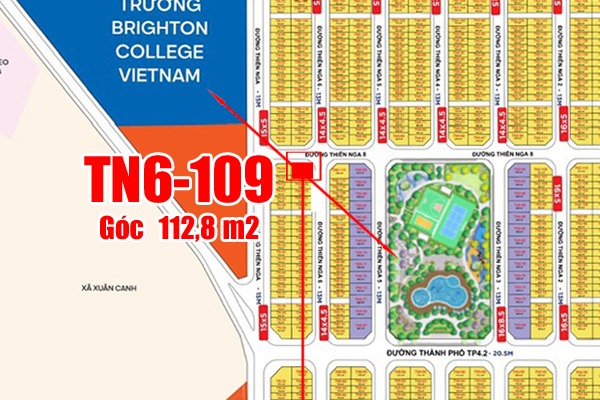 NHÀ PHỐ CĂN GÓC, ĐƯỜNG THÔNG RA HỒ TRUNG TÂM | THIÊN NGA 6-109
