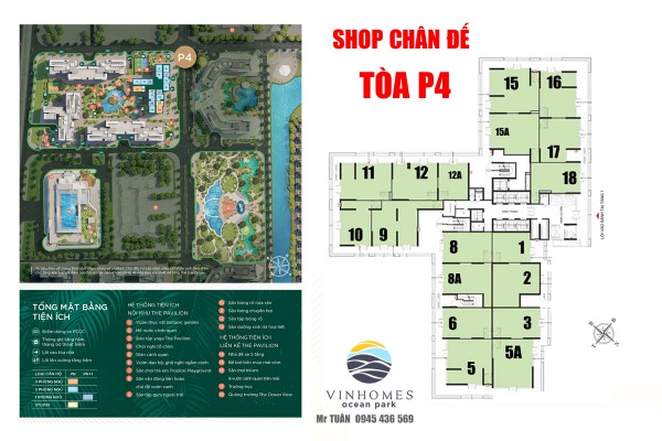 SHOP CHÂN ĐẾ PAVILION P4.S8A - VINHOMES OCEAN PARK