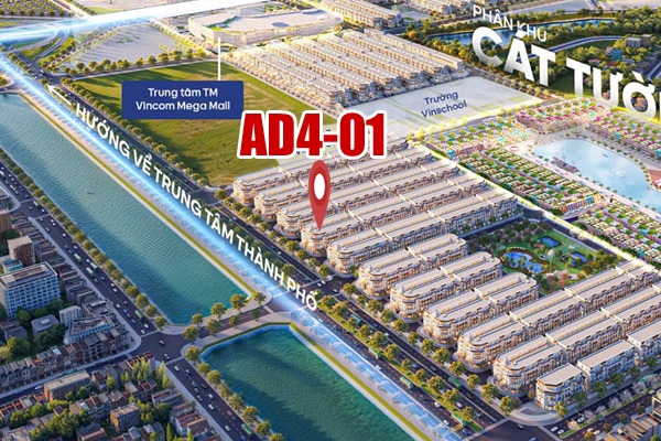 SHOPHOUSE GÓC ÁNH DƯƠNG 4-01 (TRỤC ĐƯỜNG THÀNH PHỐ TP2.1)