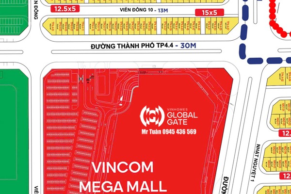 Shophouse TP4.4-55 ĐƯỜNG THÀNH PHỐ (30m)