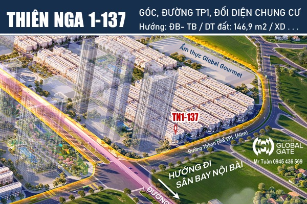 THIÊN NGA 1-137 SHOPHOUSE GÓC (ĐỐI DIỆN CHUNG CƯ MASTERI)