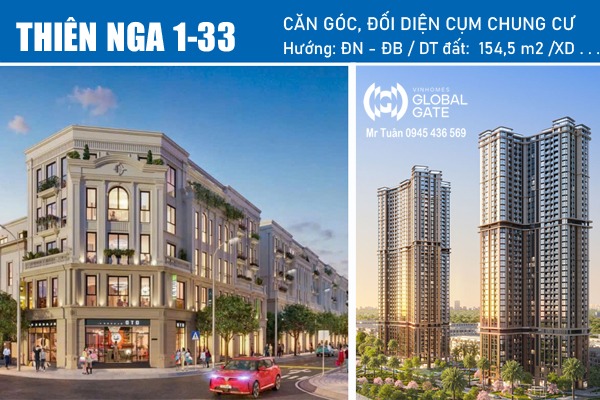 THIÊN NGA 1-33 SHOPHOUSE GÓC (ĐỐI DIỆN CHUNG CƯ MASTERI)