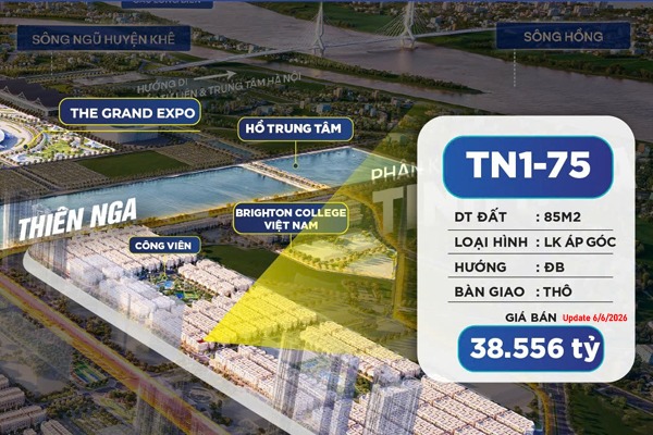 THIÊN NGA 1-75 | NHÀ PHỐ ÁP GÓC VINHOMES GLOBAL GATE