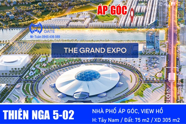 THIÊN NGA 5-02  | NHÀ PHỐ ÁP GÓC, VIEW HỒ 32ha