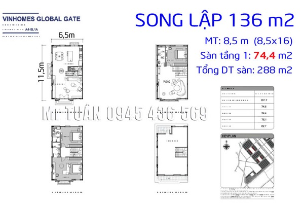 THIÊN NGA 5-89 | LAYOUT SONG LẬP TINH HOA (136m2)