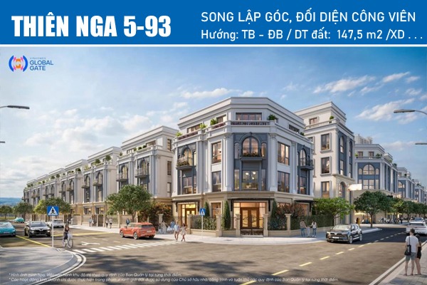 THIÊN NGA 5-93 | SONG LẬP GÓC (147,5 m2) VIEW CÔNG VIÊN