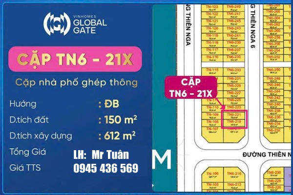 THIÊN NGA 6-219 | CẶP LIỀN KỀ ĐẬP THÔNG 150m2 / Mặt tiền 10m