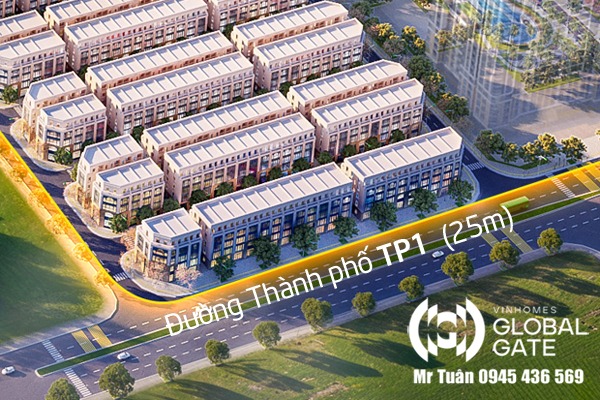 TP1-22 SHOPHOUSE ĐƯỜNG THÀNH PHỐ - TP1 VINHOMES GLOBAL GATE