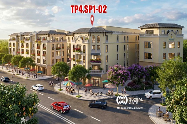 TP4.SP1-02 Căn góc, đối diện chung cư (Cafe Nhất Long Timescity - Phiên bản Cổ Loa)