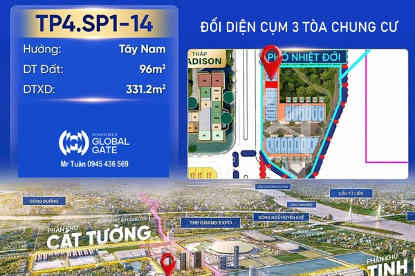 TP4.SP1-14 PHỐ NHIỆT ĐỚI - Shop Boutique đối diện sảnh chung cư