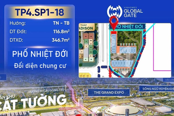 TP4.SP1-18 PHỐ NHIỆT ĐỚI - Shop Boutique đối diện sảnh chung cư
