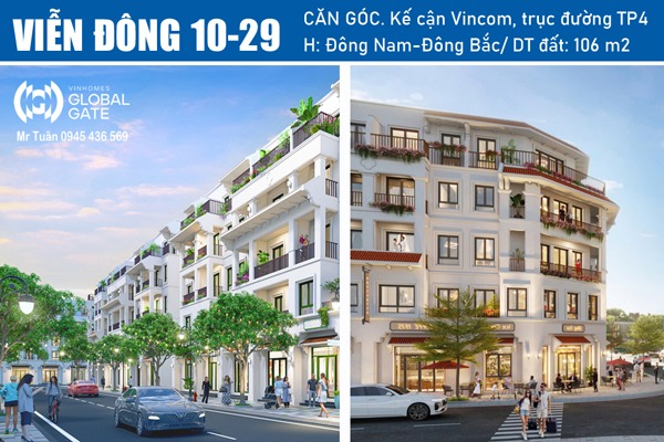 VIỄN ĐÔNG 10-29 NHÀ PHỐ CĂN GÓC (PHÂN KHU CÁT TƯỜNG)