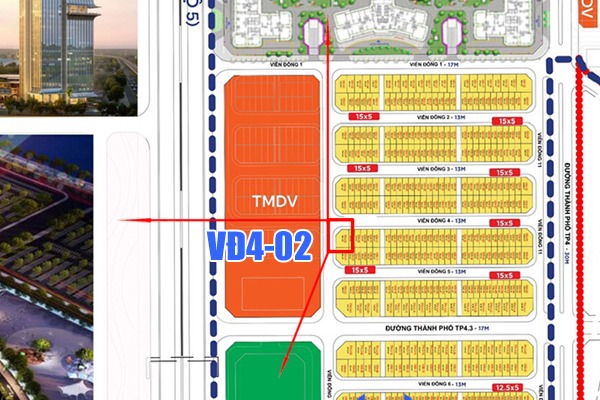 VIỄN ĐÔNG 4-02 CĂN GÓC CÁT TƯỜNG. Đối diện TMDV. Gần chung cư. Gần nhà để xe