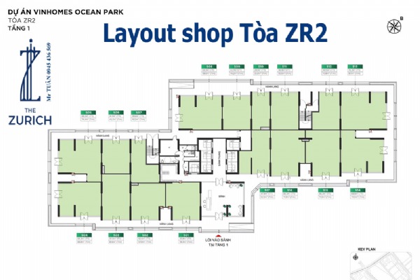 ZR2.01-S06 | LAYOUT SHOP CHÂN ĐẾ TÒA ZR2 ZURICH - OCEAN PARK